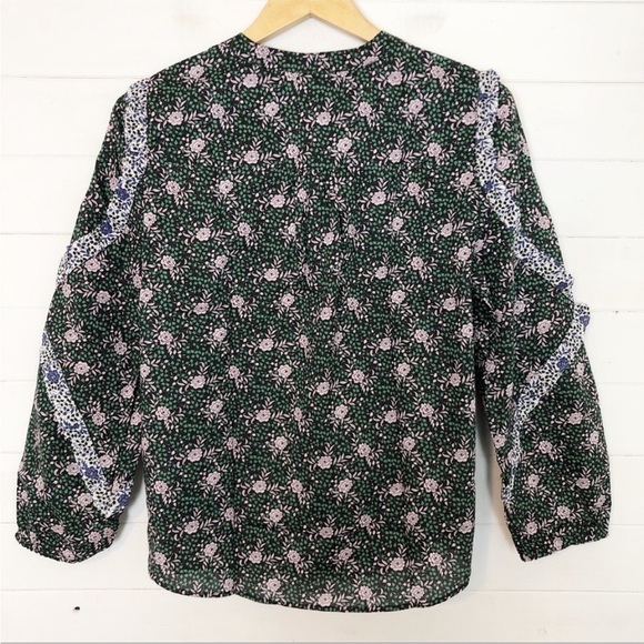 J. Crew Ruffle Long Sleeve Blouse Liberty Fabrics Franklin Floral - Picture 4 of 6